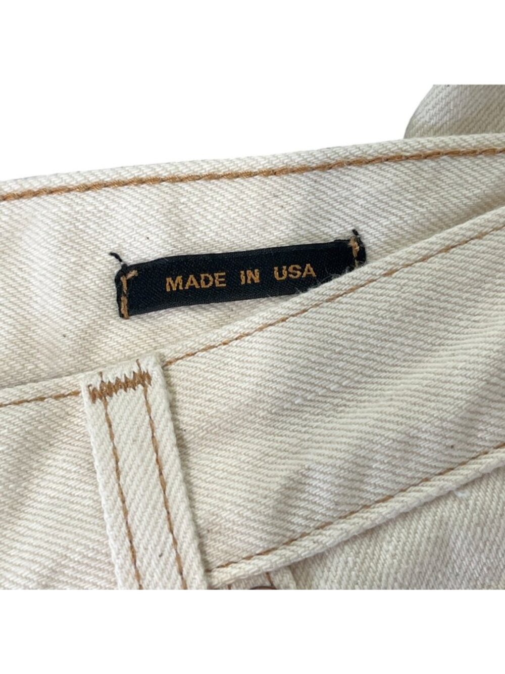 Alex Mill Womens Size 29x30 Bev Jeans Relaxed Straight Button-Fly Ecru Cream USA - Picture 9 of 11